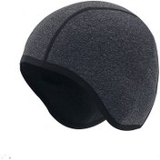 Resim Jeemson Kış Bisiklet Mütü Unisex, Flis Döşemeli, Su Geçirmez, Rüzgar Engeli, Kulak Korumalı, Gözlük Delikli Gri Spor Mütü 