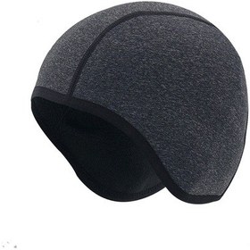 Resim Jeemson Kış Bisiklet Mütü Unisex, Flis Döşemeli, Su Geçirmez, Rüzgar Engeli, Kulak Korumalı, Gözlük Delikli Gri Spor Mütü 