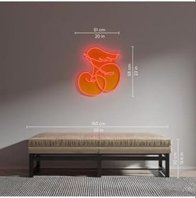 Resim Kiraz Neon Tabela Neon Yazı Dekoratif Aydınlatma Ve Gece Lambası, cherry 