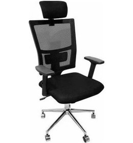 Resim Madrit Fileli Yönetici Koltuğu Krom Ayak Siyah 