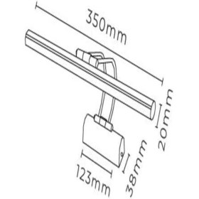 Resim Tablo,ayna Üstü Banyo Ledli Aplik 220V Siyah Flüt Aplik 3000K Günışığı (Pilli Değildir) 