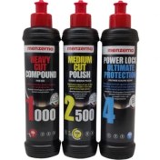 Resim Menzerna 1000- 2500 Powerlock Kalın Ince Pasta Boya Koruma Set 250 ml 