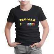 Resim Pac-Man - Enemy Siyah Çocuk Tshirt 