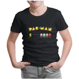 Resim Pac-Man - Enemy Siyah Çocuk Tshirt 