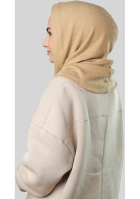 Resim Hürrem Bone Bej Bağcıklı Peluş Salaş Balaklava Boyunluklu Bere Jakar Düz 2328 12 Bej 