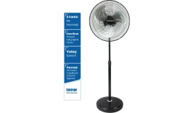 Resim Goldmaster Vortex Vantilatör Bakır Motorlu 18 Inch Salınımlı Hız Ayarlı Endüstriyel Ayaklı Vantilatör 