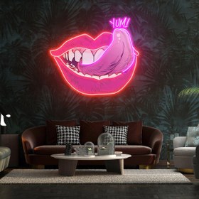 Resim Woman Pink Lips Art Work Led Neon Sign Light 