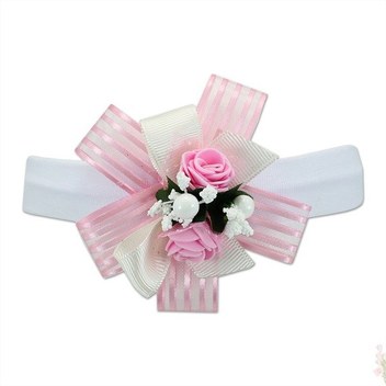 Figürlü Lastikli Bebek Bandanası Pembe Sbt556