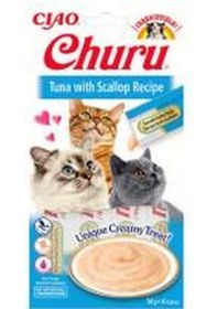 Resim Ciao Churu Cream Ton Balıklı ve Deniz Taraklı Kedi Ödül Kreması 4 x 14 G 