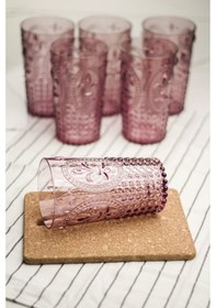 Resim Akrilik Mürdüm Tekli Uzun Bardak & Su Meşrubat Bardağı 750 Ml Büyük Boy & Cam Değildir Mürdüm 