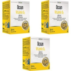 Resim Ocean Vitamin D3 600 IU Sprey 20 ML 3 Adet 