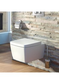 Resim VitrA Metropole Rim-ex Beyaz Kanalsız Asma Klozet Ve Yavaş Kapanır Kapak 7672b003-0559 Beyaz 