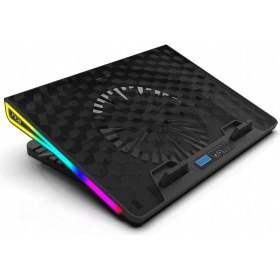 Resim Inca INC-608GMS Arrax Serıes Bıg Fan, Rgb Frame, LCD Panel, 7 Rgb Mode, 5 Steps 13 ”-18” Gaming Notebook Soğutucu 