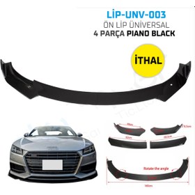Resim Sare Tuning Ford C-Max Uyumlu RC 4 Parça Piano Black Tampon Eki İthal Ön Lip 