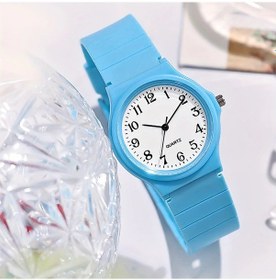 Resim Gaojunshop01 Mavi Makaron Renkli Minimalist Roma Rakamlı Kuvars Kol Saati - Sevgililer Günü Hediyesi Diğer 