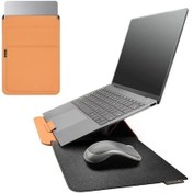 Resim Novoo Rt13 4'ü 1 Arada Mousepad Özellikli & Kart Yuvalı Laptop Standı Ve Koruma Kılıfı Turuncu 