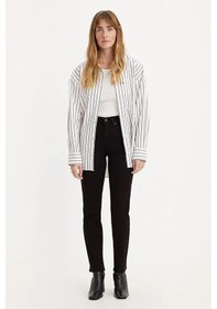 Resim Levi's 724 High Rise Straight Kadın Jean Pantolon - Night Is Black - A7744-0000 Siyah 