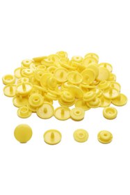 Resim Monako Limited Edition 30 Adet Açık Sarı Çıtçıt, T5 = 12,4 Mm, Dikişsiz Kolay Takılır, Plastik Açık Sarı Çıt Çıt 