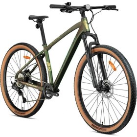 Resim 27.5j Kron Xc 100 Pro Hd Dağ Bisikleti - Mat Haki Parlak Sarı - 38 Kadro 