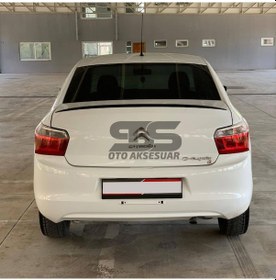 Resim Sts Oto Aksesuar Citroen C Uyumlu Elysee Bagaj Üstü Slim Spoiler Parlak Siyah Piano Black 