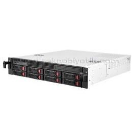 Resim SilverStone RM21-308 8 Adet 3.5/2.5" HDD Yuvalı mATX 2U Server Kasası (SST-RM21-308) 