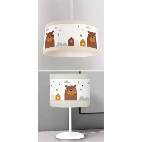 Resim instababyrooms Çocuk Odası Dijital Baskılı Sarkıt Avize ve Masaüstü Abajur Avize Model 012 