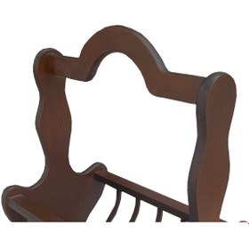 Resim Ankara Mobilya Gazete Sehpa 12621 Model Kayın MDF Torna tabla Parlak Ceviz Boya Tutmalık El Yapı 