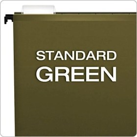 Resim Surehook Güçlendirilmiş Askılı Dosya Klasörleri, Yasal Boyut, Standart Yeşil, 1/5 Kesim, 20/bx (6153 1/5) 