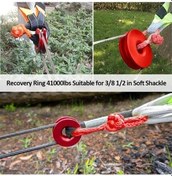 Resim Wondernest 3/8 Ve 1/2 Halat İçin Siyah Alüminyum Koparma Kurtarma Halkası 