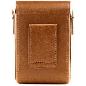 Resim MegaGear Canon G7 X, G7 X Mark III Suni Deri Dikey Fotoğraf Makinesi Kılıfı 