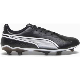 Resim Puma King Match Fg/ag Erkek Futbol Krampon Siyah/beyaz 