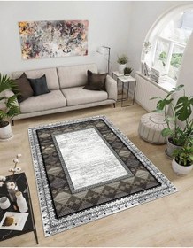 Resim Dijidekor Işıltı Koleksiyonu Model40 Süngerli Dijital Baskılı Saçaksız Mutfak Halısı Yolluk 