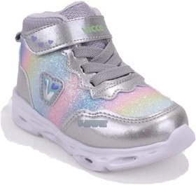 Resim Vicco Poni 946B25K430 Gümüş Ortopedik Işıklı Kız Bebe Spor Bot GÜMÜŞ 21 EU 