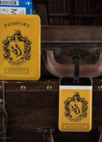 Resim Harry Potter Hufflepuff Pasaport Kılıfı ve Valiz Etiketi Seti - Sarı 