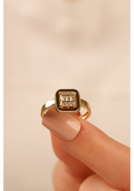 Resim Çgk Çiğdem Gürel Kuyumculuk Parçalı Baget Ajda Altın Yüzük Yaldız 