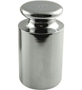 Resim Dijital Terazi Kalibrasyon Ağırlığı, Karbon Çelik, Krom Kaplama, 1000 G 1 Kg Ağırlık Gümüş 