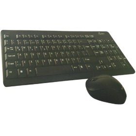 Resim ARALMİNİAVM Kablosuz Q Tr Klavye Multimedya Wireless Siyah Klavye Ve Mouse Seti - Siyah 