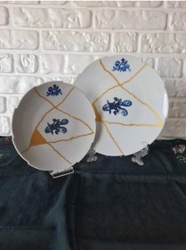 Resim Fermato 12 Parça 6 Kişilik Porselen Pasta Ve Servis Tabağı Seti Abra Serisi Çok Renkli 