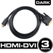 Resim Dark 3m DVI - HDMI Çift Yönlü Görüntü Bağlantı Kablosu 