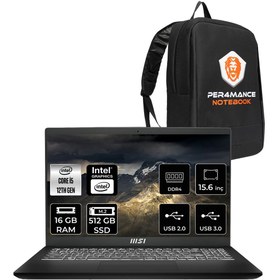 Resim MSI Modern 14 C12MO i7 1255U 16GB 512GB SSD 14" FHD IPS FDOS Taşınabilir Bilgisayar & PER4 ÇANTA 