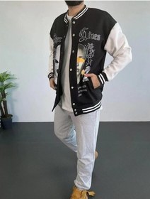 Resim Tarzyeri Erkek Oversize Kolej Ceket - Siyah 001 