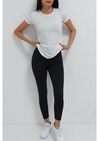 Resim Bisiklet Yaka Tişört Beyaz 