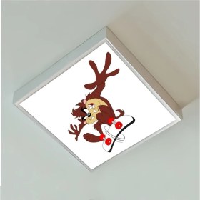 Resim Gökyüzü Panel Kaykaycı Tazman Çocuk LED AVIZE-60W Güçlü AYDINLATMA-60 x 60 Modern Çerçeve LED Avize 