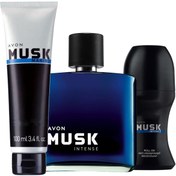 Resim Avon Musk Intense Erkek Parfüm Rollon Ve Musk Marine Tıraş Sonrası Jel Paketi 