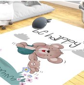 Resim Momys Care Tatlı Ayıcık Çocuk Odası Halı Model 100x160 Cm - Beyaz 