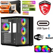 Resim MSI Gaming Pc Ddr5 – Rtx 5060Tİ 8gb – Ryzen 7 9800X3D – 32GB - 64GB Ddr5 Ram – 1 Tb M.2 SSD – Sıvı Sogutmalı - Windows 11 Pro – Masaüstü Bilgisayar 