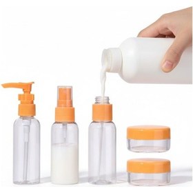 Resim 5 Parça Taşınabilir Seyahat Banyo Seti Şeffaf Şişe Takımı - Lisinya 