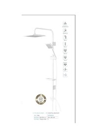 Resim İsaoğlu Yapı Beyaz Duş Seti Beyaz Yağmurlama Duş Sistemi Beyaz Armatür Robot Duş Beyaz 