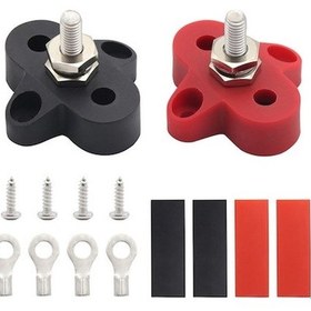 Resim Createtech Ve Tüp Terminali Terminal Tek Siyah, M6 Kırmızı Isı Daraltıcı Bakır Ağırlık + Kf Bağlantı Elemanı, Yüksek Kaliteli 