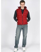 Resim Lee Cooper Caspian Erkek Kapüşonlu Yelek Bordo-20508 Bordo 